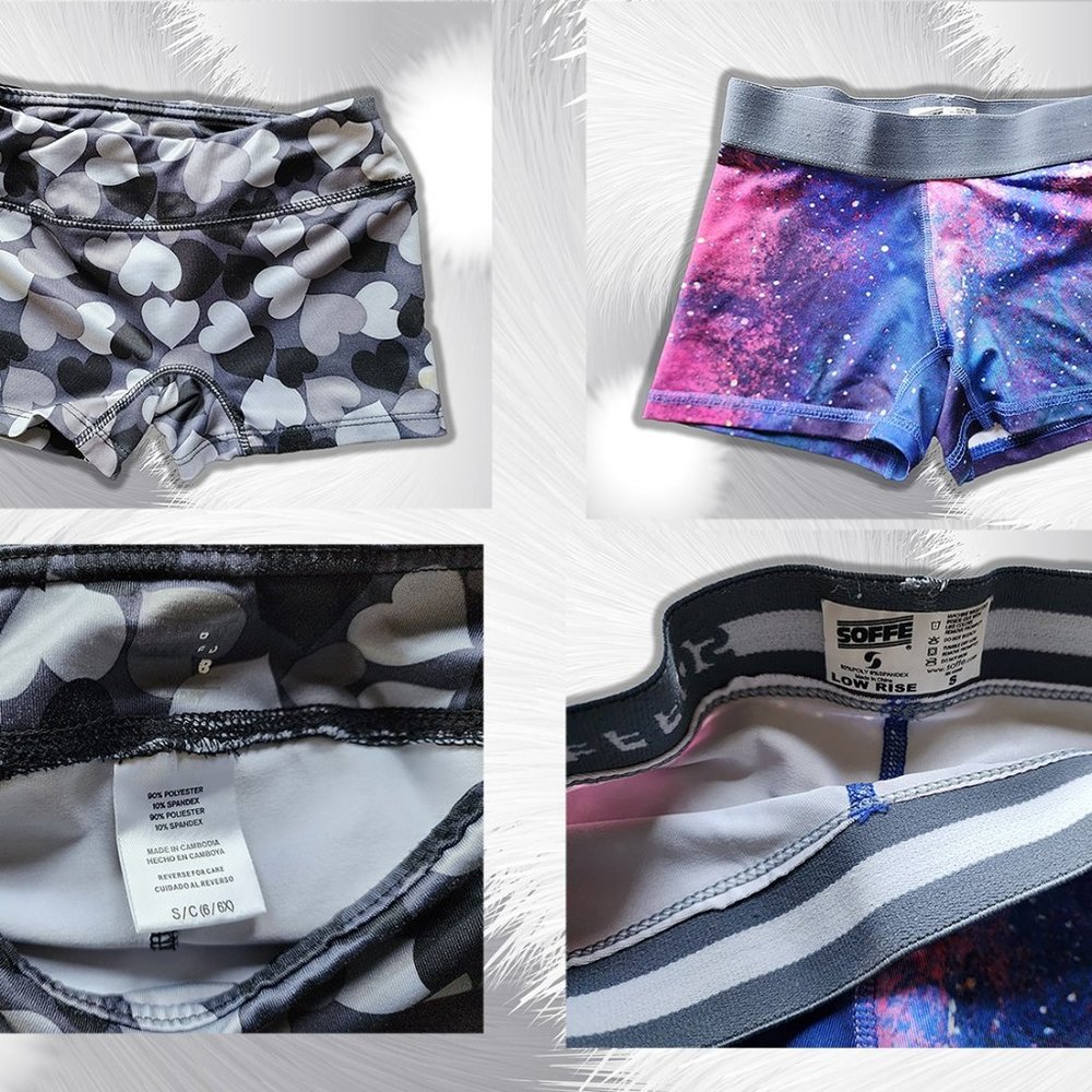Two Gymnastics Girls Shorts Size STwo Gymnastics Girls Shorts Size S